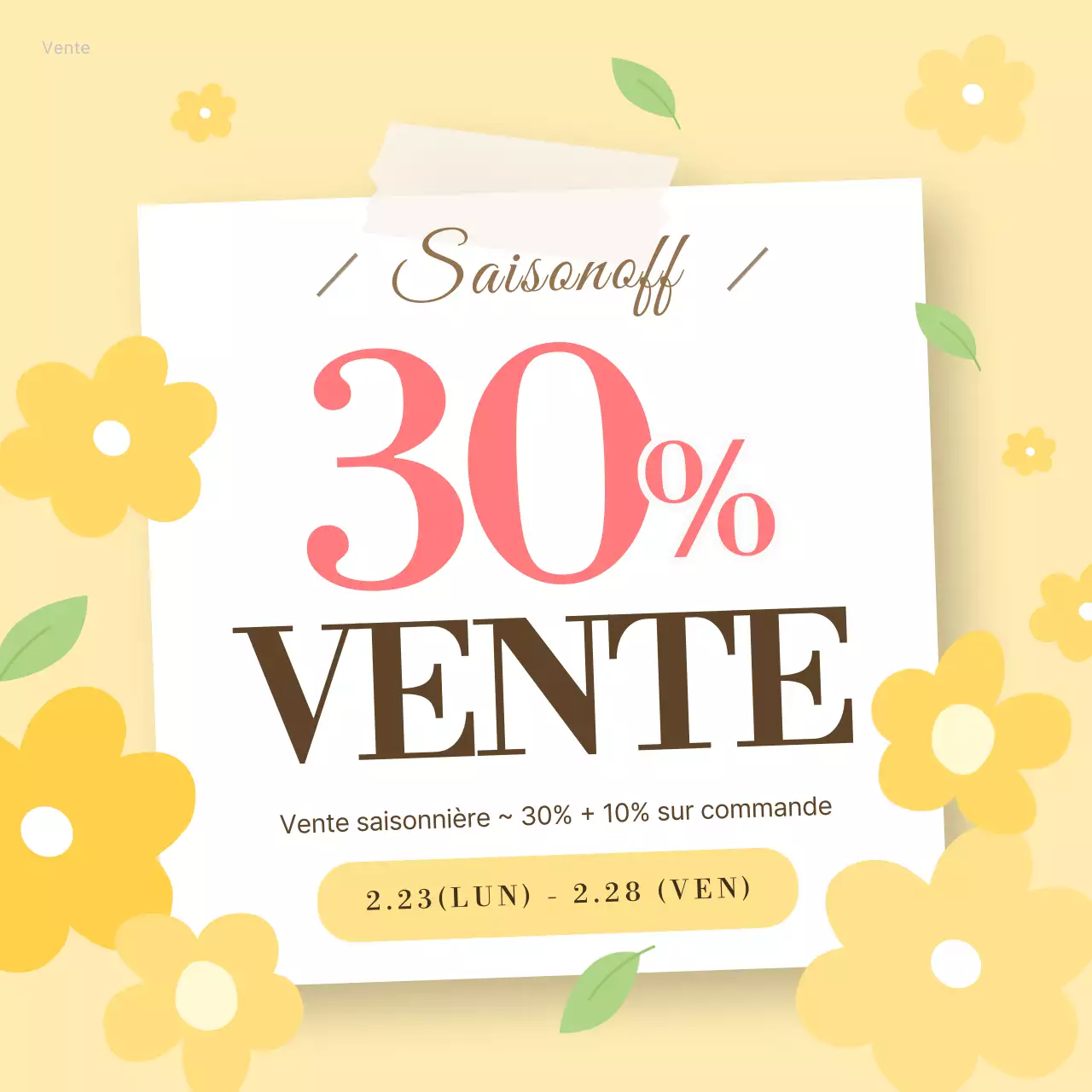 Une année dans la vie du marketing beige et jaune