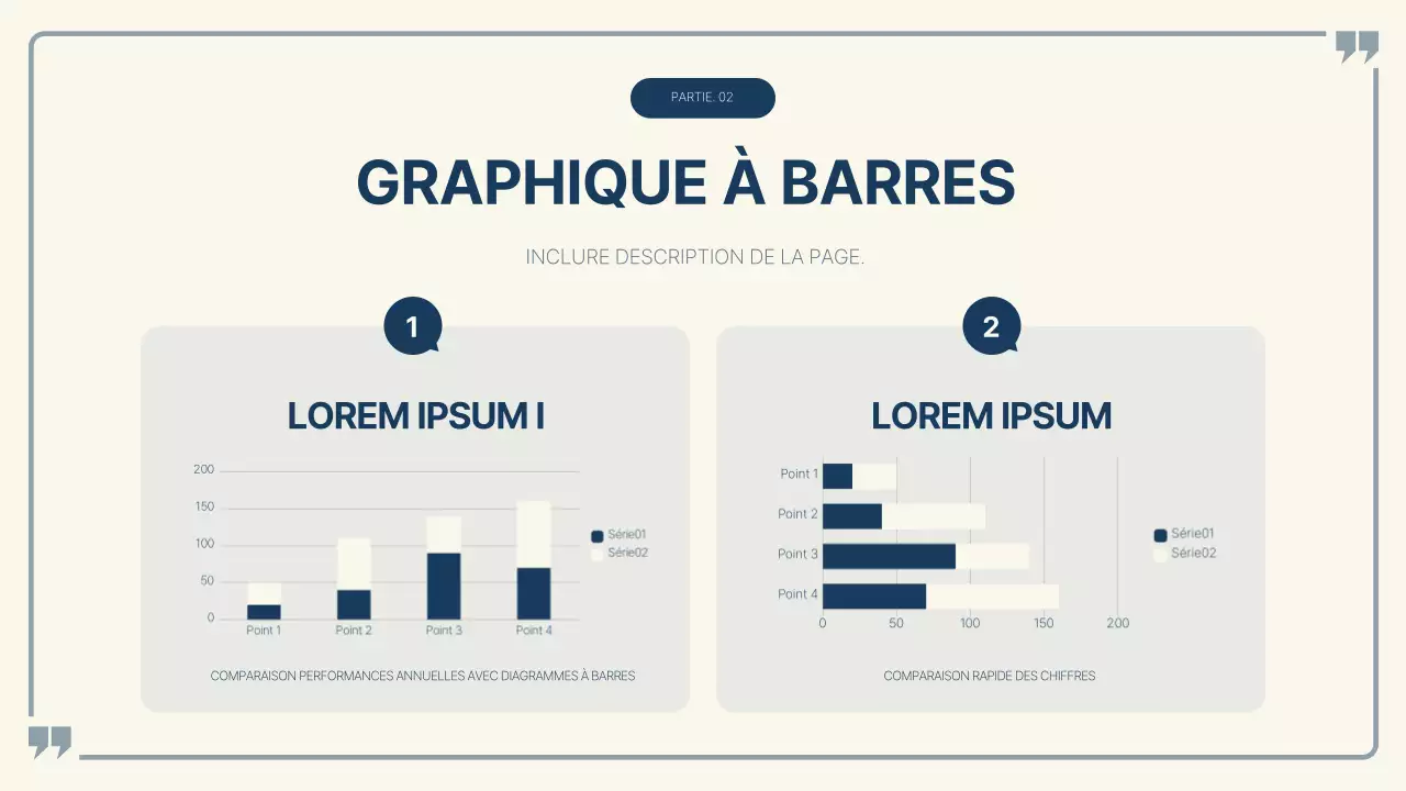 Rapport de présentation simple en bleu clair et bleu marine