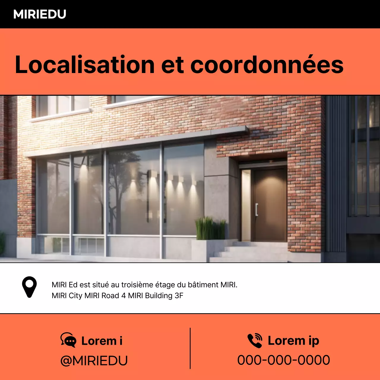 Promouvoir les offres spéciales pour les vacances scolaires en orange et noir.