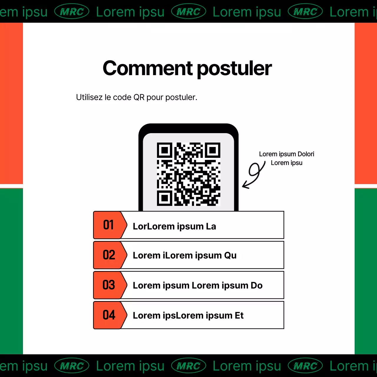 Recruter des membres pour un club de course à pied orange kitsch