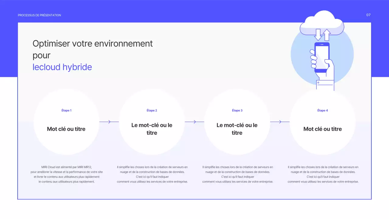 Un prospectus simple et violet sur les services aux entreprises