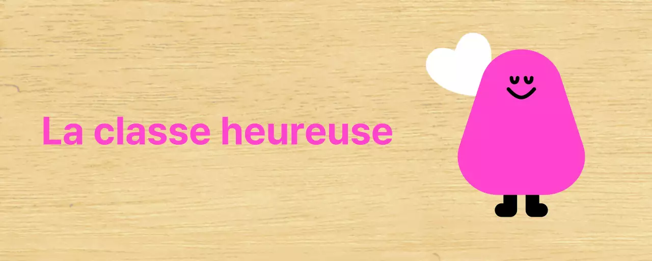 Guide illustré des personnages roses pour la classe de maternelle