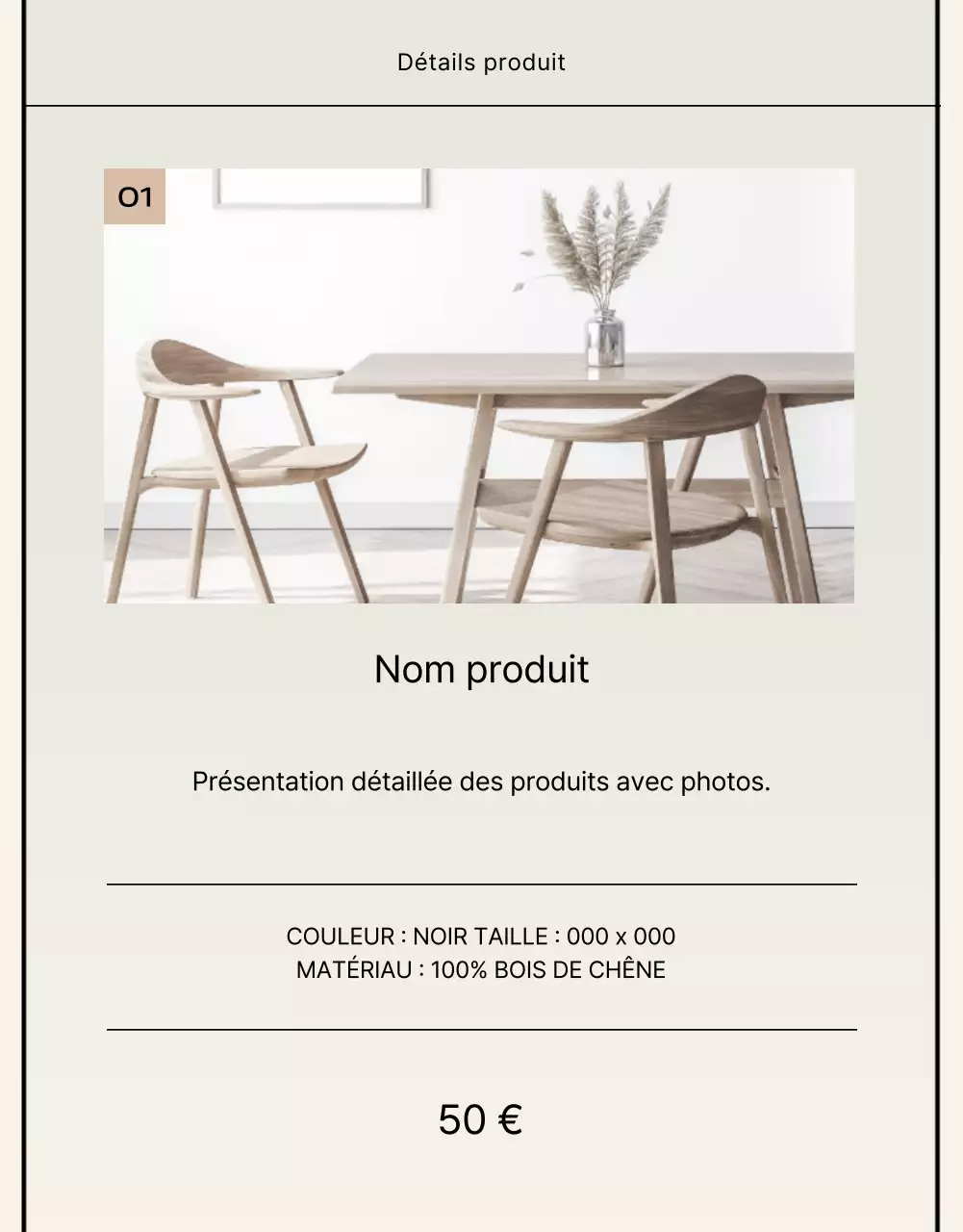 Style basique en noir et beige Déclaration de la marque Commerce