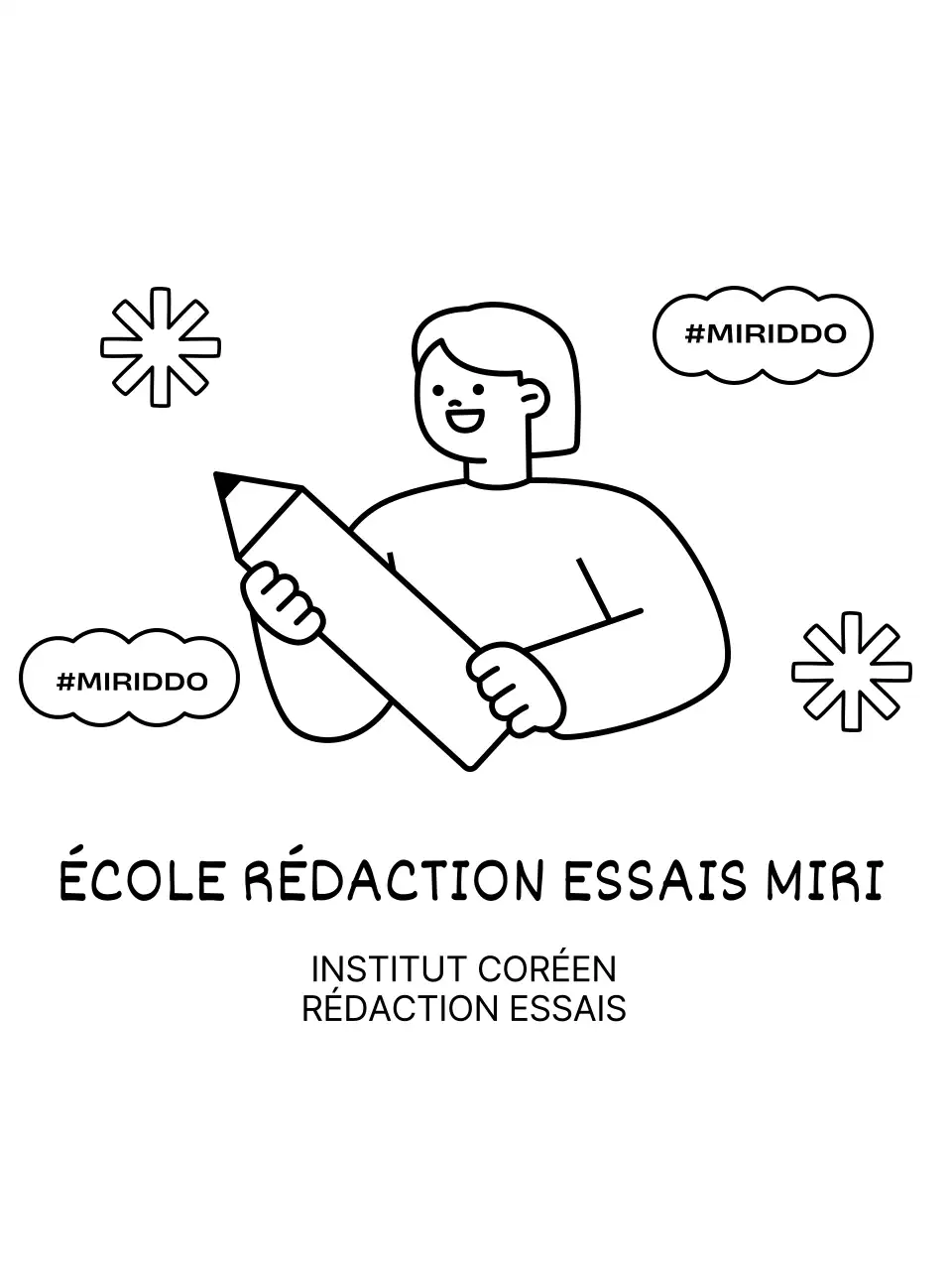 Mignonne école de bachotage avec crayons et personnages