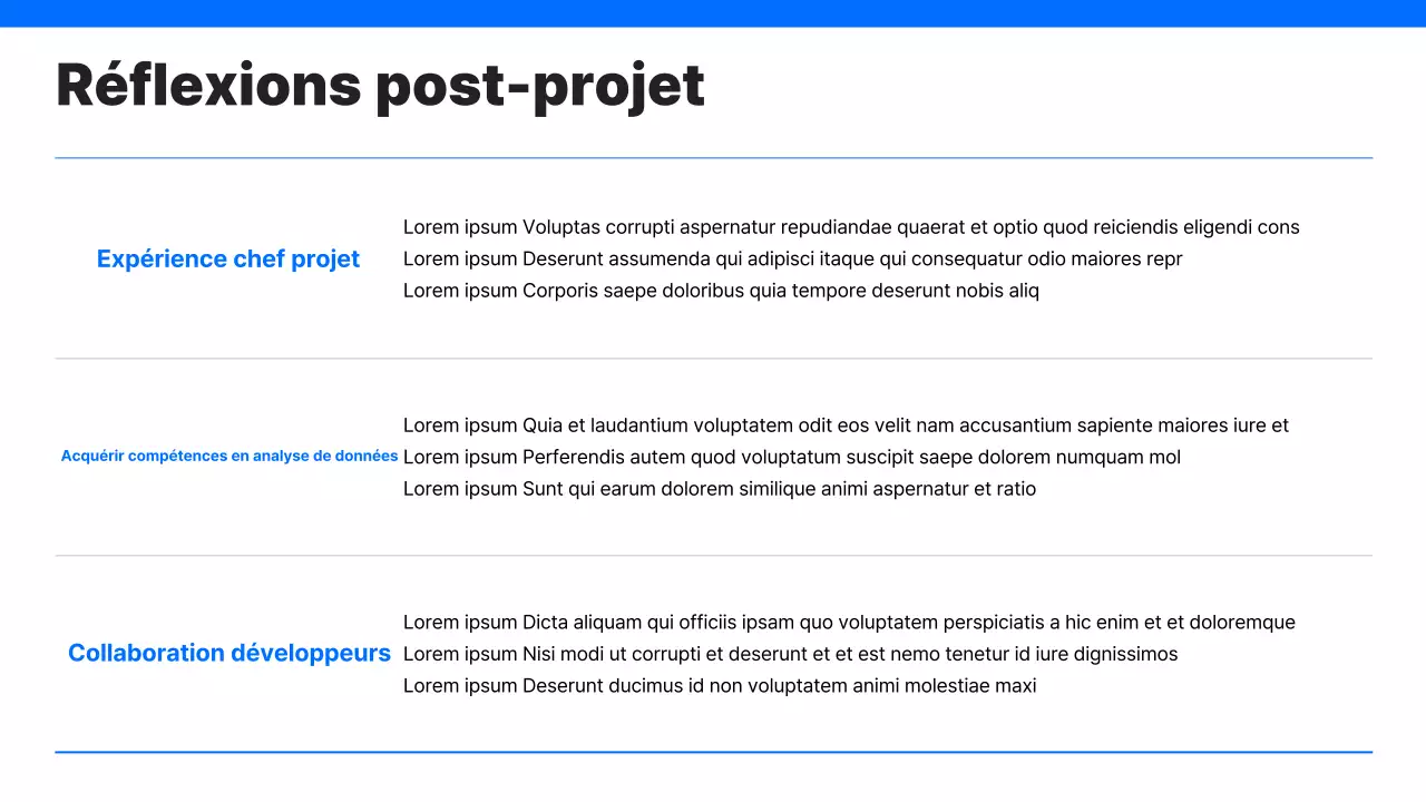 Portefeuille de carrière simple sur fond bleu