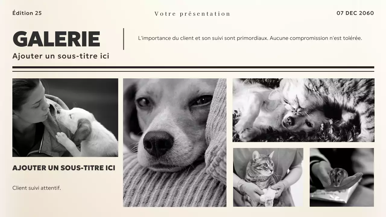 Thème d'actualité vintage noir et beige Business Material