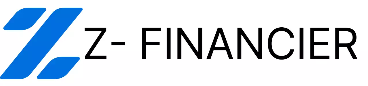 Une société financière à l'allure moderne avec un logo illustrant un avion à réaction bleu.