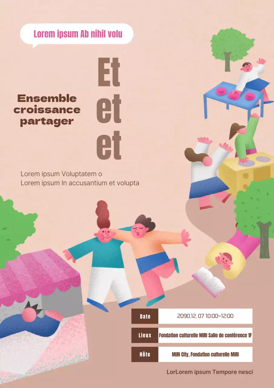 Annonce de la présentation du projet de création culturelle du village brun et chaleureux