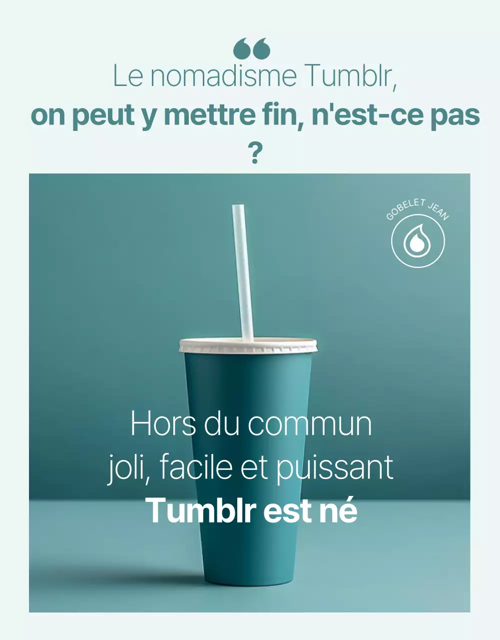 Promouvoir un produit tumblr simple, vert et menthe