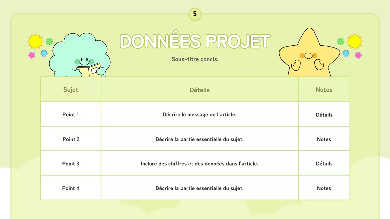 Un joli rapport d'organisateur d'informations bleu clair et rose