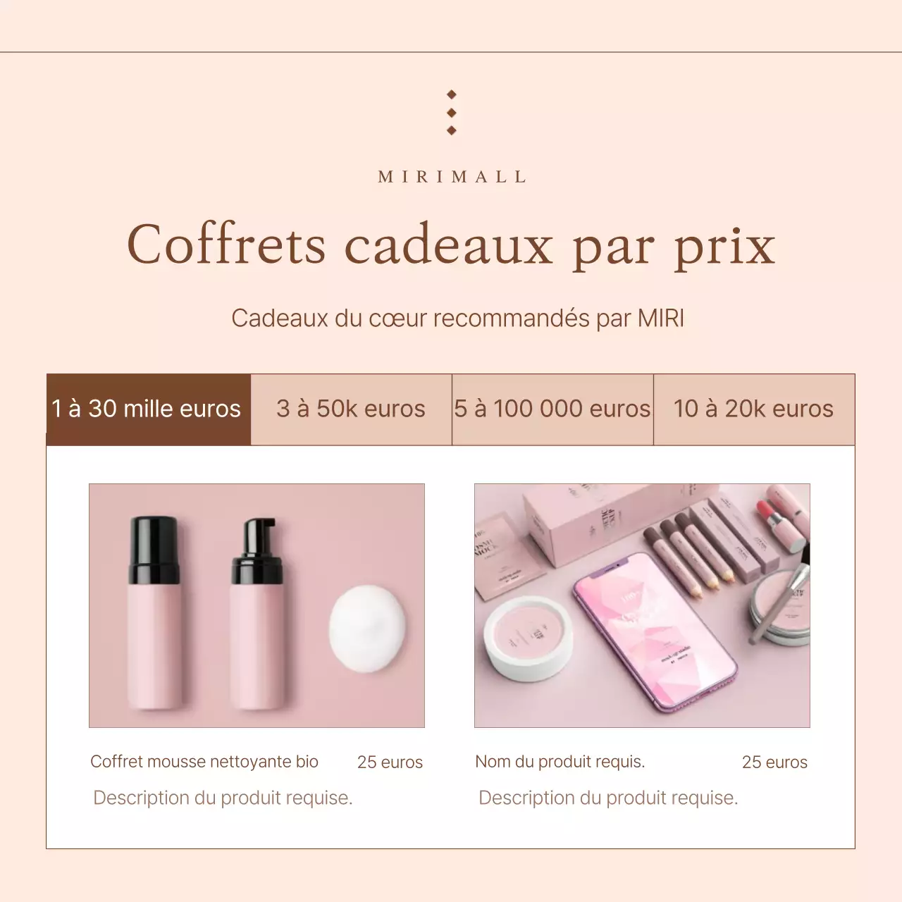 Promouvoir un coffret cadeau du Nouvel An chinois très tendance en rose et beige