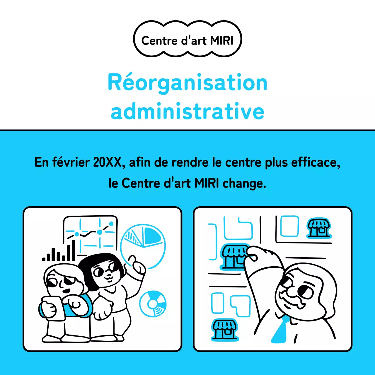 Une simple annonce de réorganisation en bleu clair