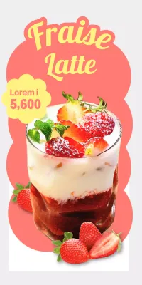 Promouvoir une boisson à la fraise rose