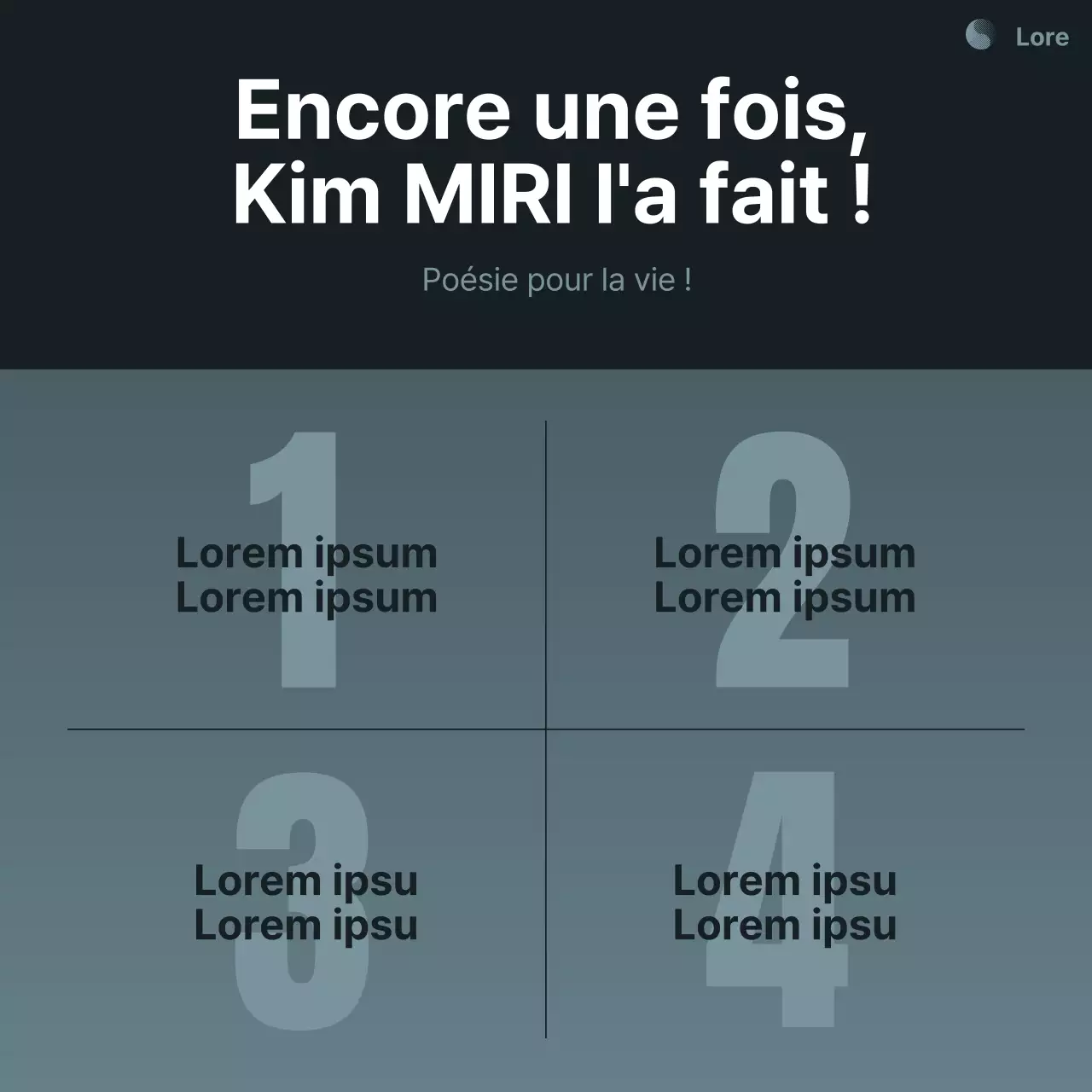 Une simple publicité de campagne électorale en bleu marine et blanc