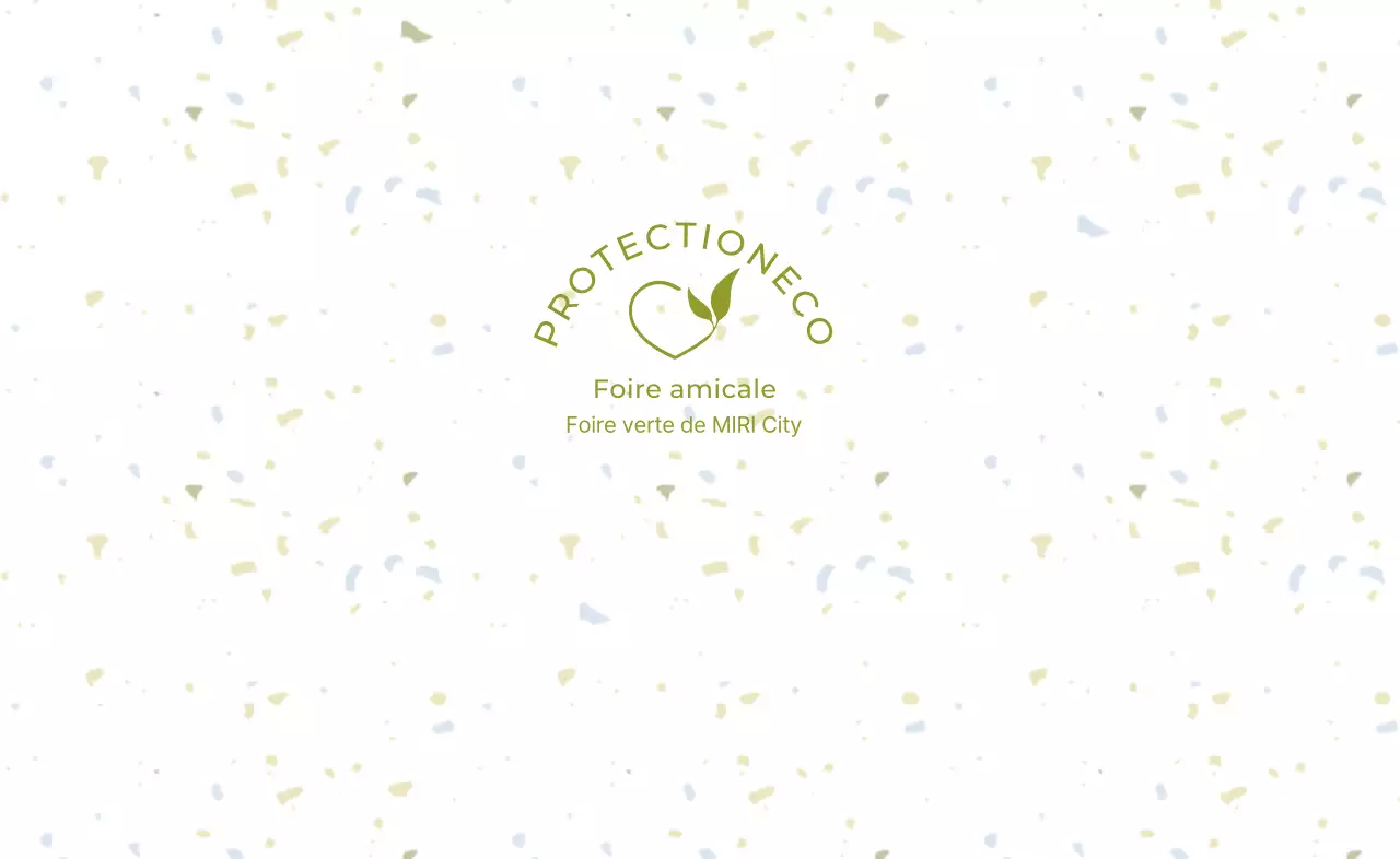 Concept de foire écologique avec un motif de points verts