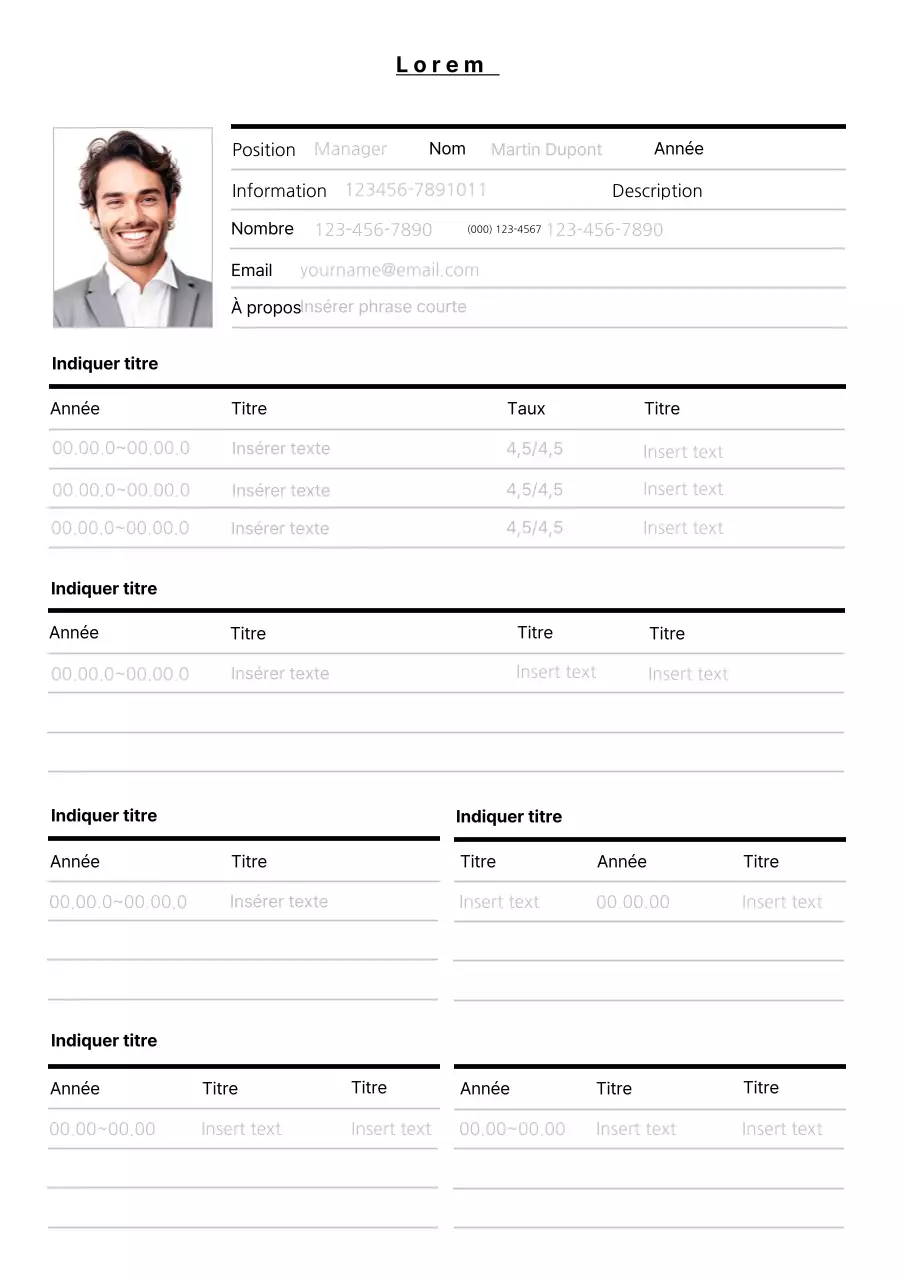 Lettre de motivation simple en blanc et noir