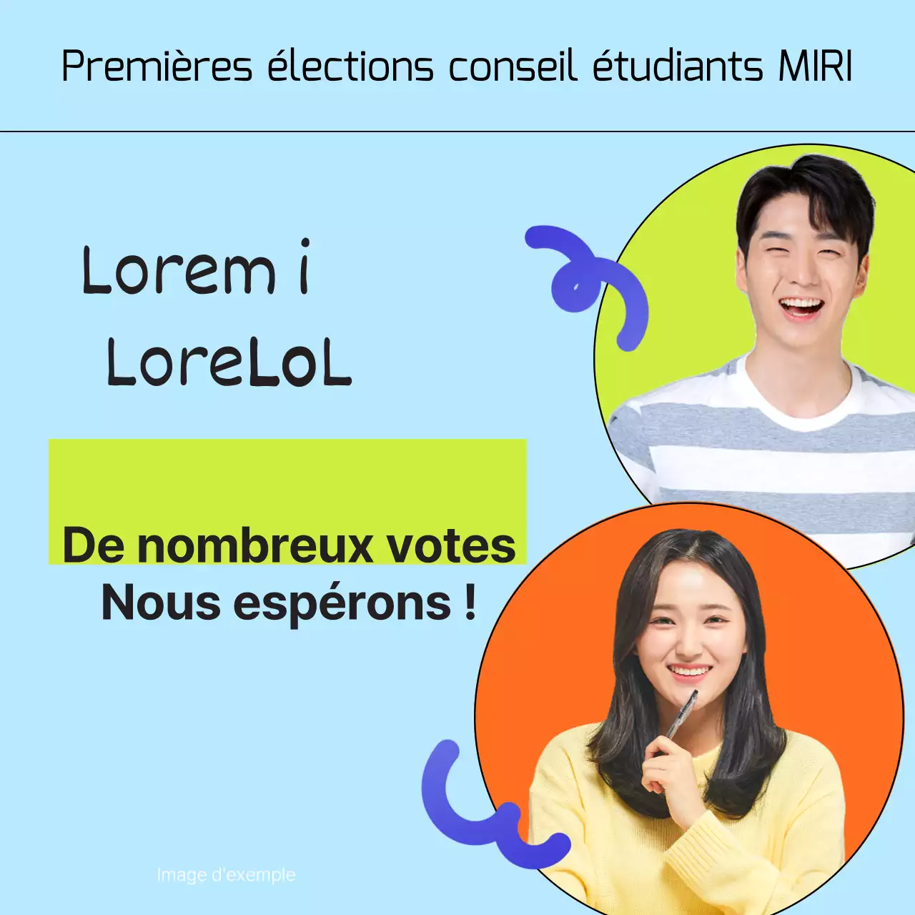 Promouvoir une collection kitsch de promesses de dons bleu clair et orange