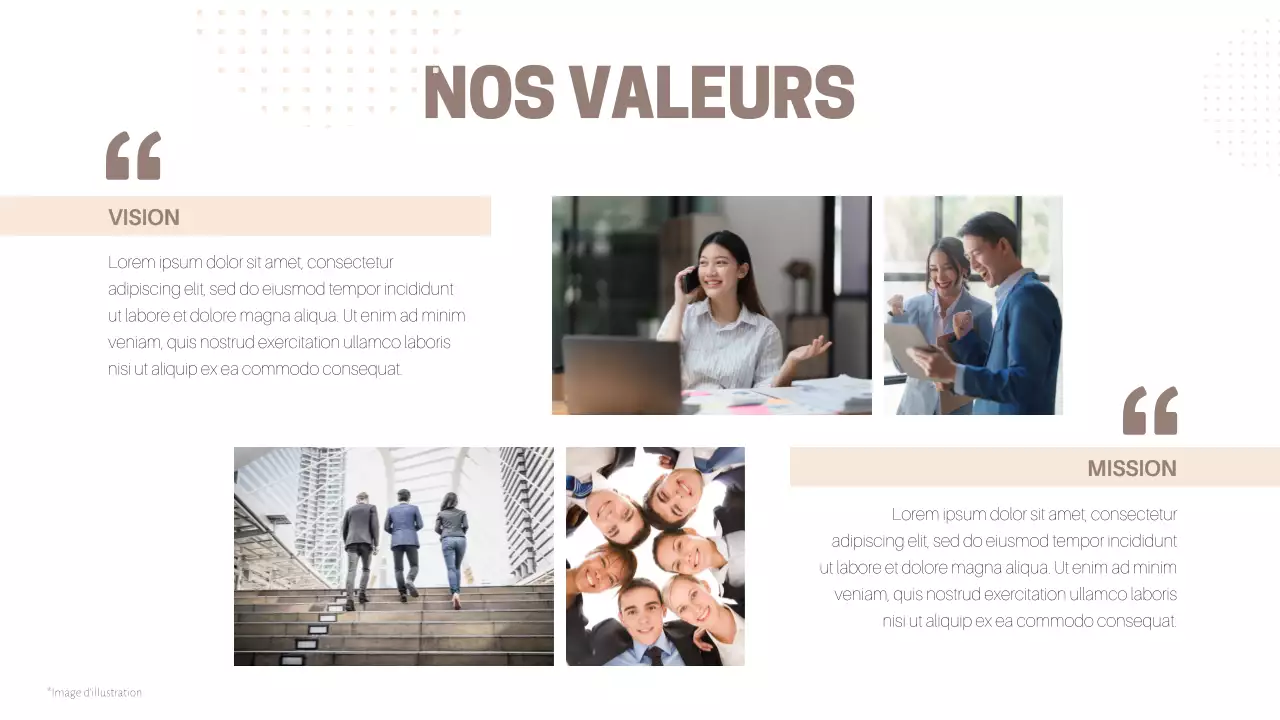 Matériel d'affaires classique en beige et marron