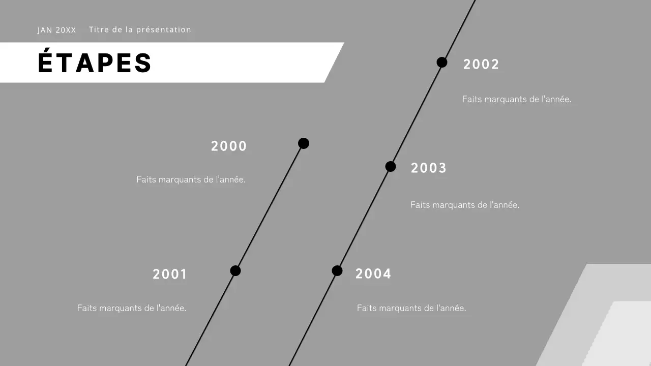 Proposition d'affaires moderne en noir et blanc