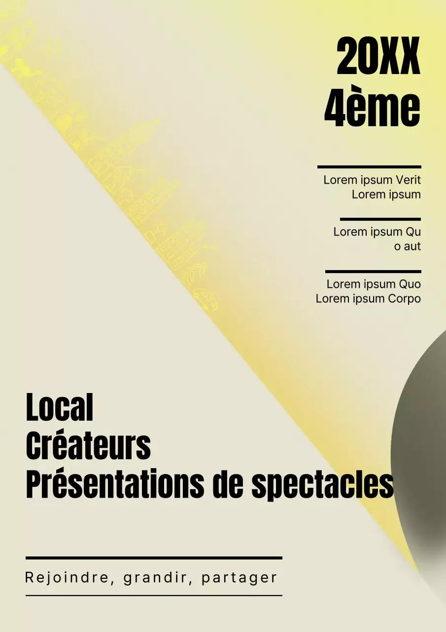 Promouvoir une présentation minimaliste de la performance en jaune