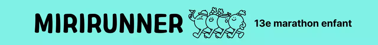 Concept de marathon pour enfants avec de jolies illustrations au trait