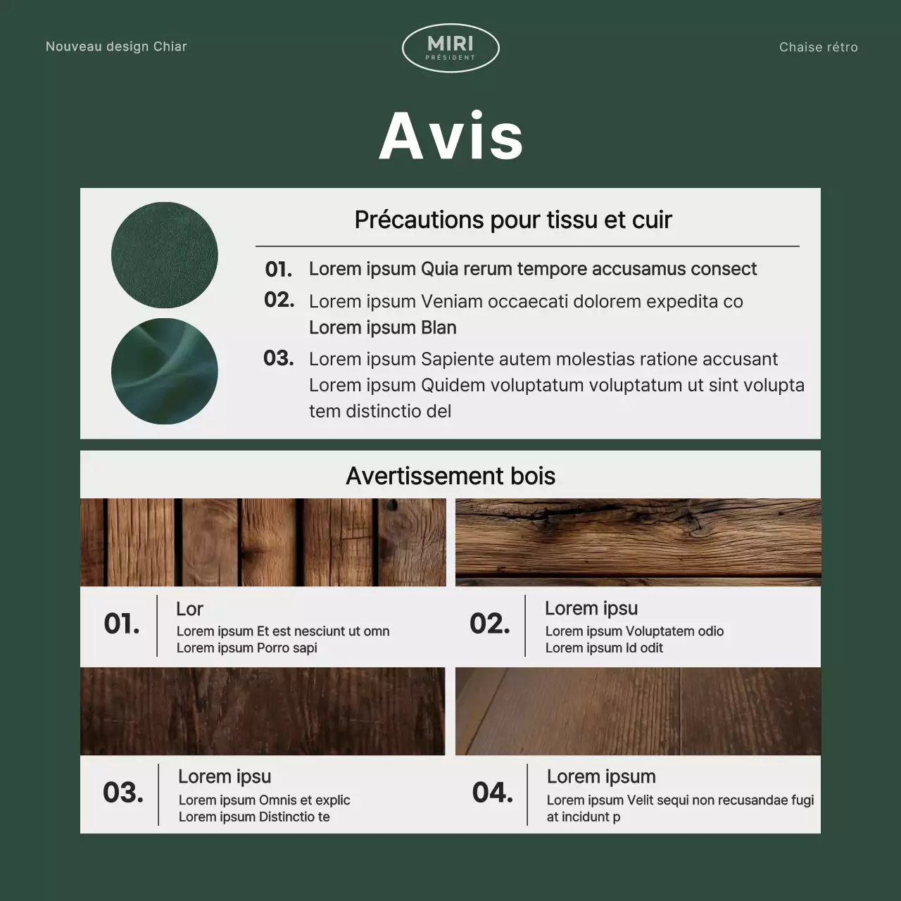 Brand une chaise simple en gris et vert