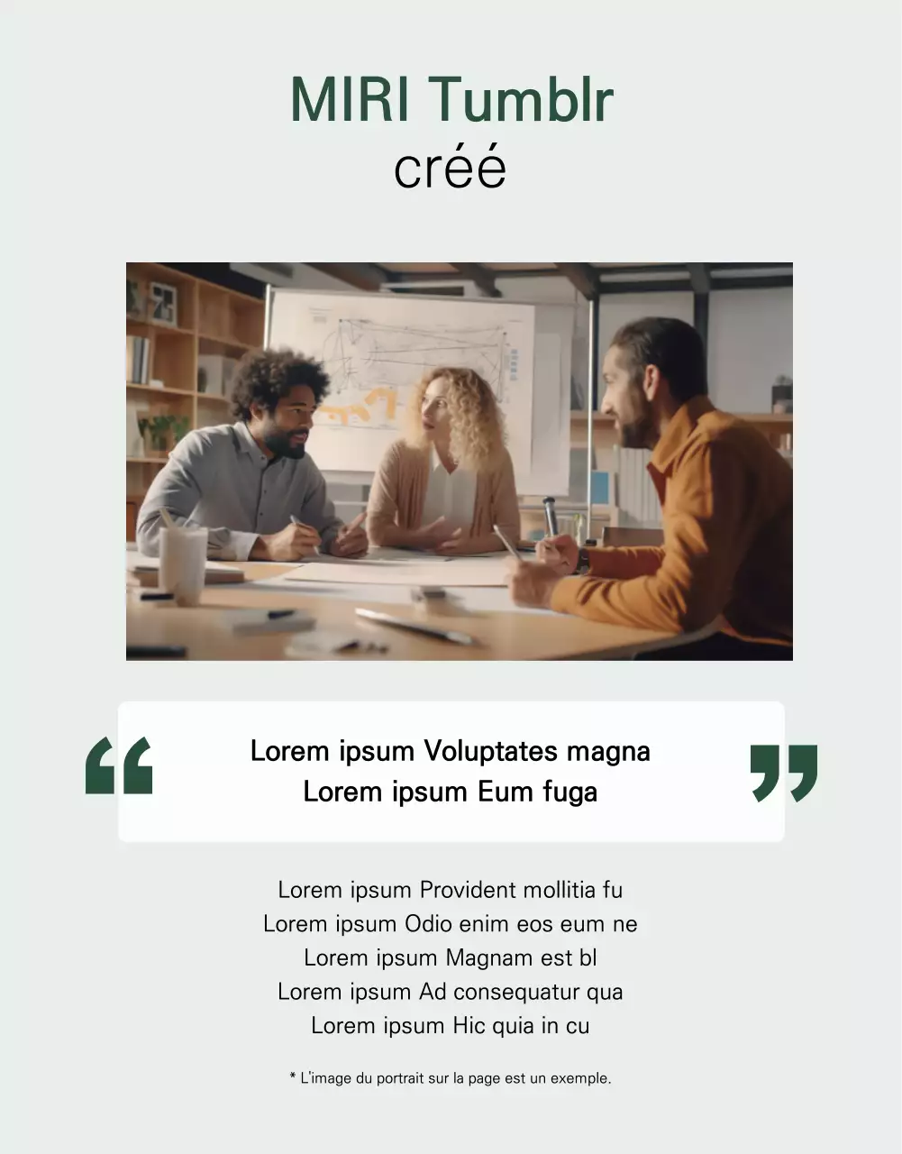 Une publicité minimaliste pour les nouveaux arrivants de Tumblr en blanc et vert