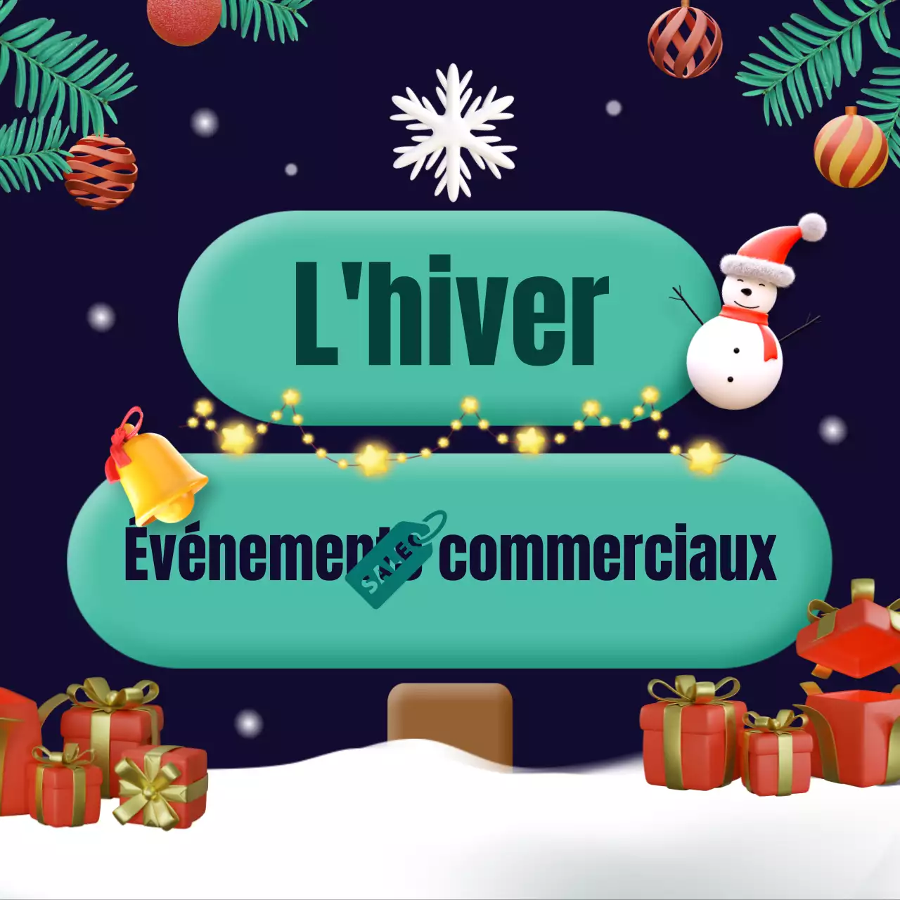 Promouvoir le shopping hivernal en bleu marine et en vert