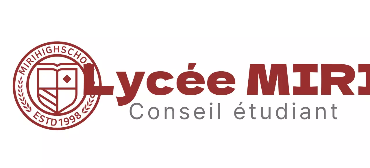 Logo de l'école secondaire sous la forme d'un symbole circulaire de l'éducation en bordeaux