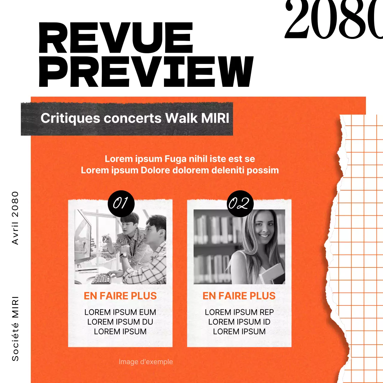 Promouvoir les concerts de la Marche orange et bleue