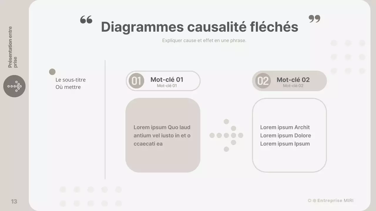 Une présentation d'entreprise simple, de couleur beige