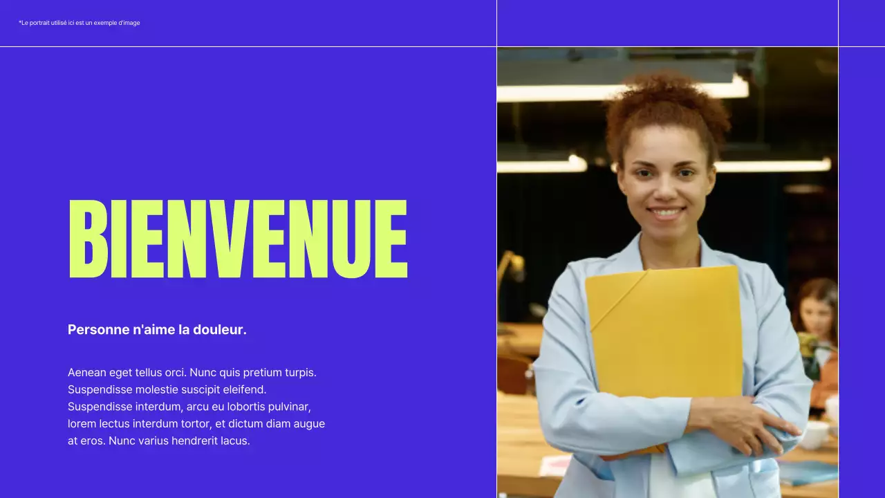 Matériel de profil d'entreprise moderne bleu et néon