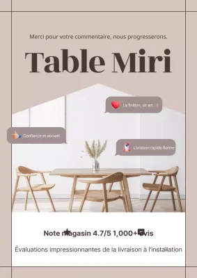 Promouvoir les avis de livraison de meubles modernes en beige et marron