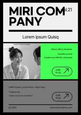 Une annonce d'entreprise moderne en gris et mauve