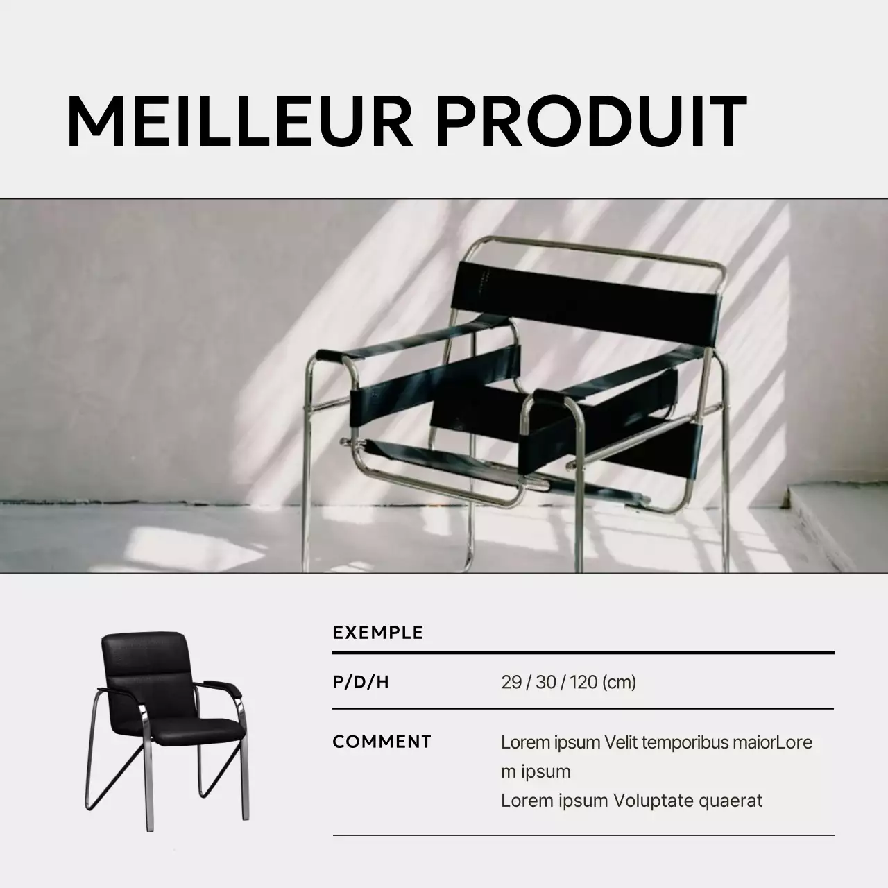 Articles de marque sur l'intérieur minimaliste en noir et blanc