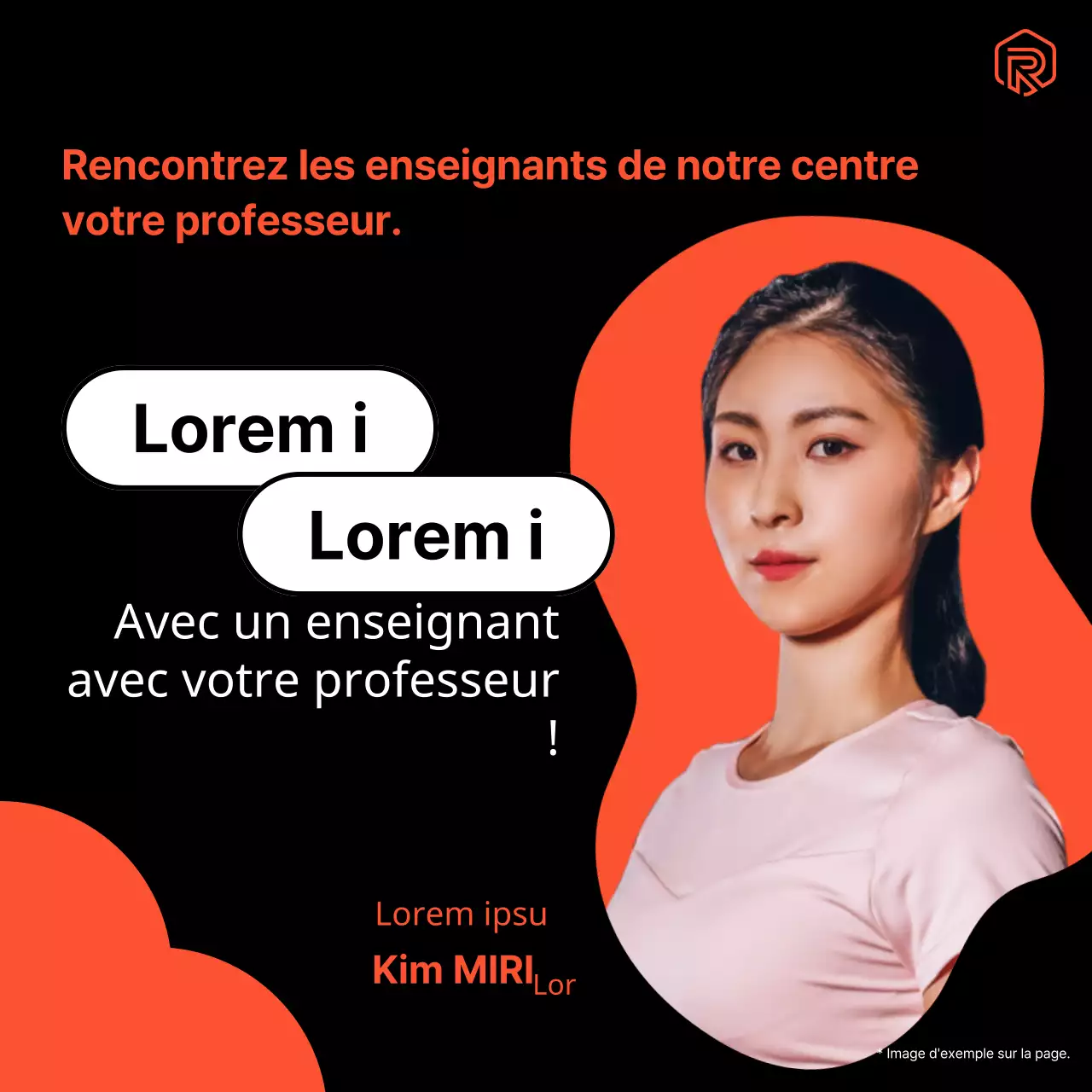 Promouvoir les baskets tendance en noir et orange