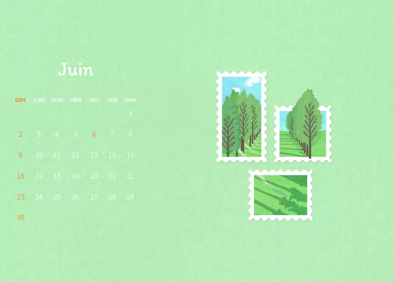 Illustrations de timbres avec un concept chaleureux