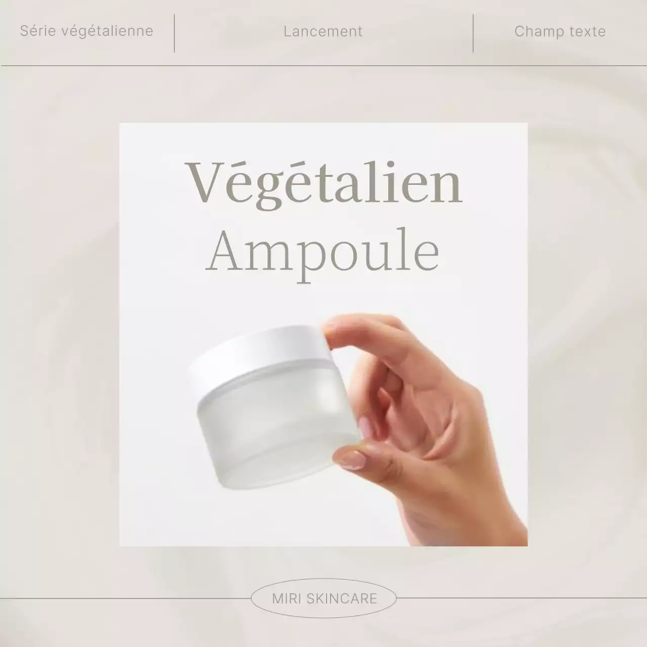 Promouvoir des soins cosmétiques simples en beige