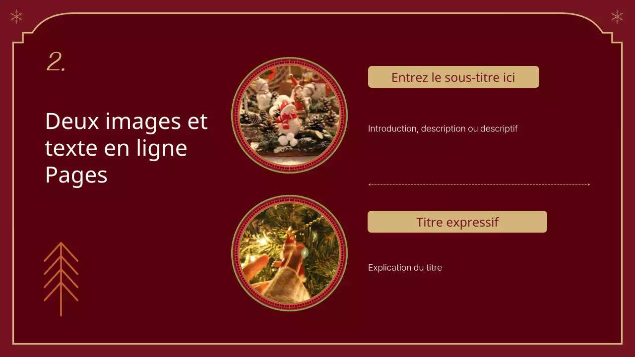 Un rapport de Noël classique en rouge et beige