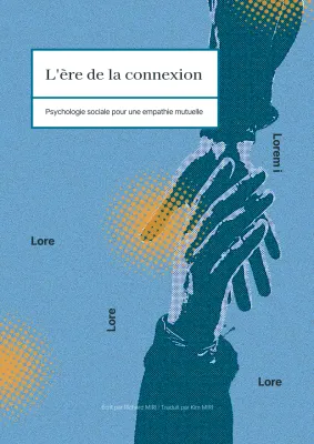 Couverture rétro de psychologie sociale en bleu clair et orange