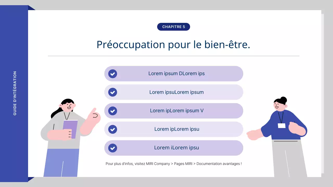 Le beau matériel de formation RH de Blue's