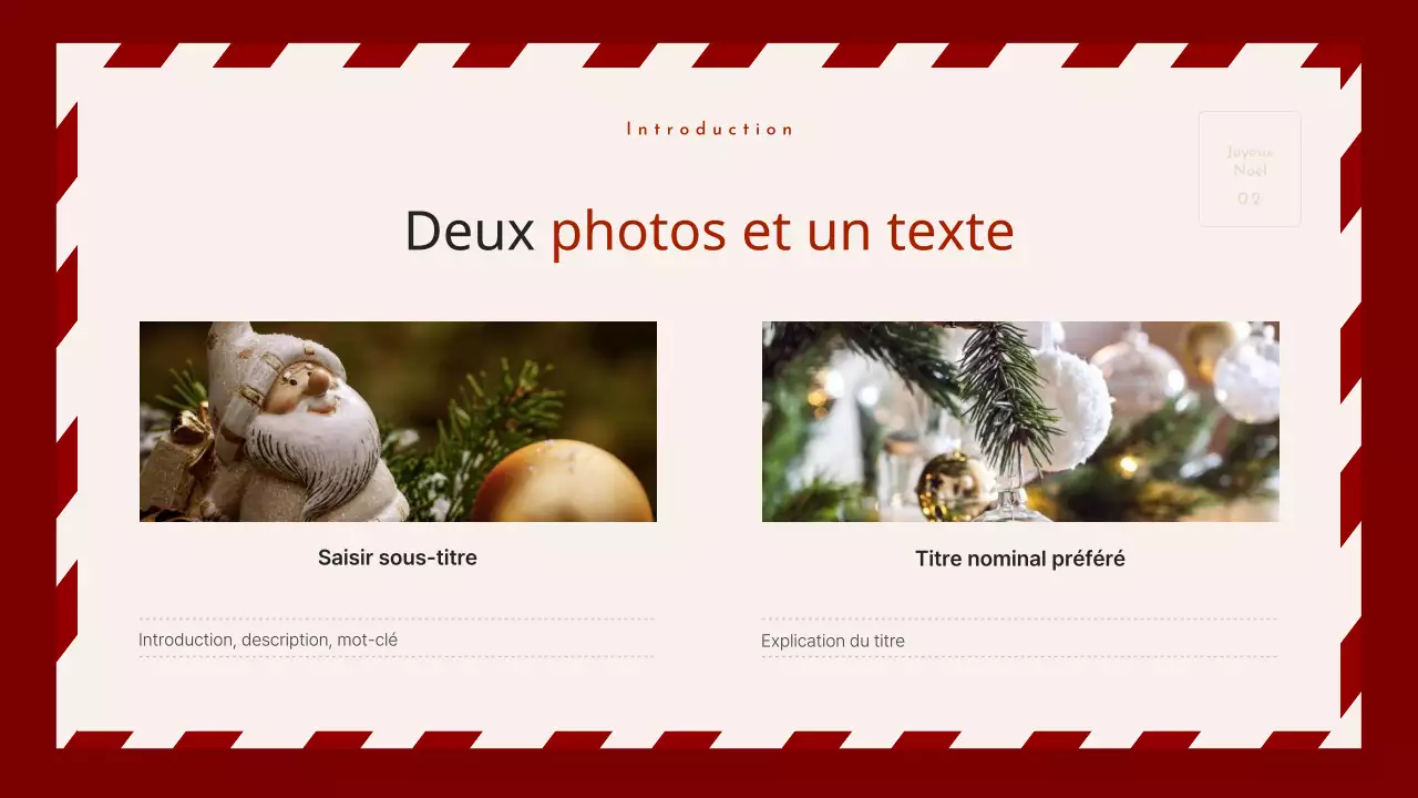 Un planificateur d'événements de Noël cosy en rouge et beige