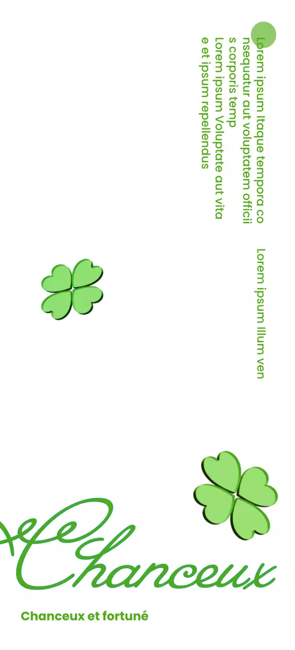 Trèfle à quatre feuilles vert et chanceux