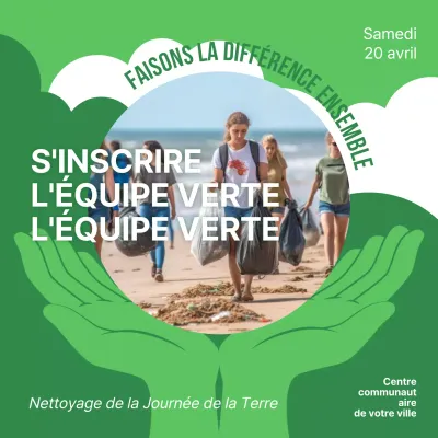 Campagne d'événements environnementaux pour la Journée de la Terre verte