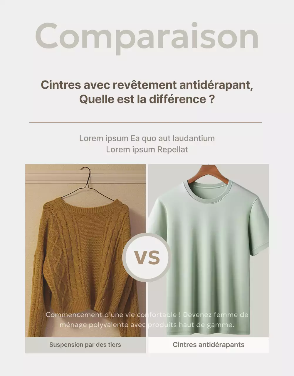 Promouvoir les cintres simples en ivoire