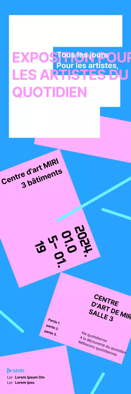 Promouvoir une exposition d'art vivant en rose