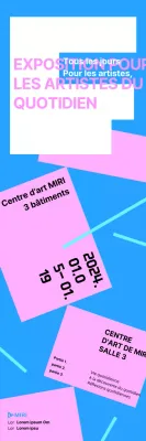 Promouvoir une exposition d'art vivant en rose