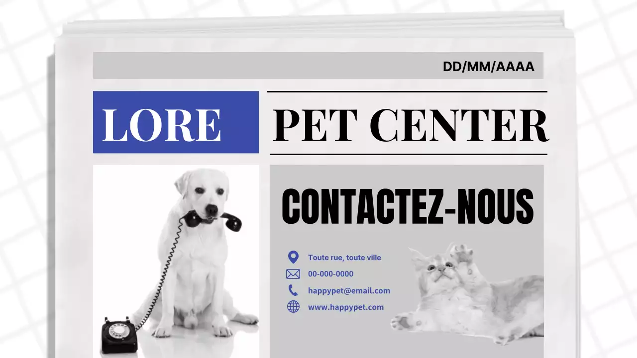 Thème de journal classique bleu et noir Rapport d'activité