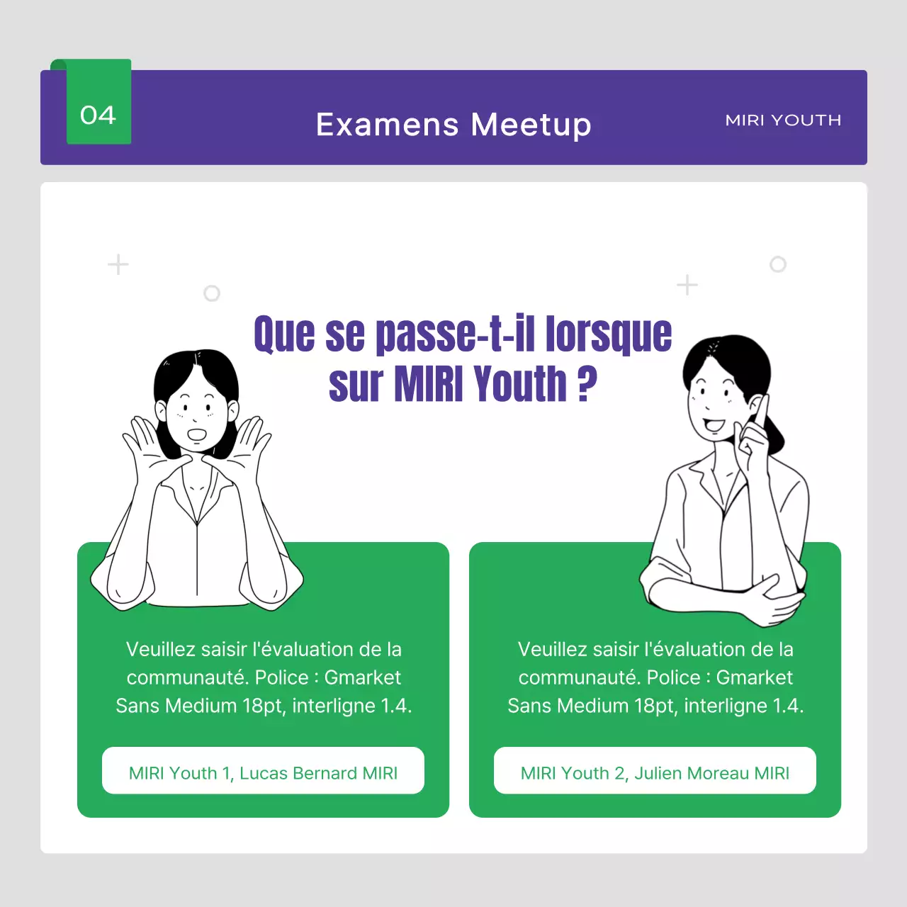 Un simple argumentaire de recrutement communautaire avec des résumés et des boras