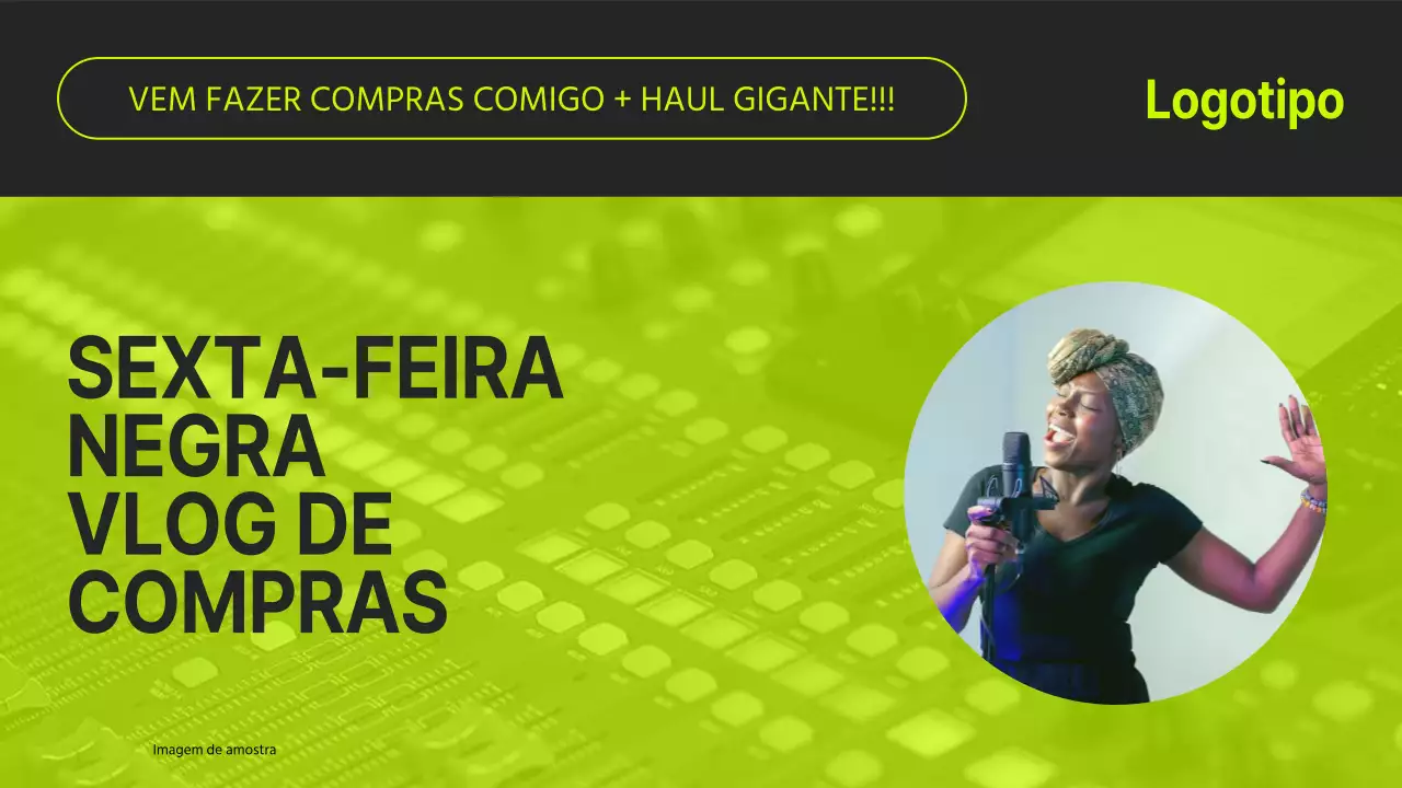 Publicidade da Black Friday moderna em néon e preto